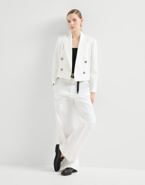 Nappa leather penny loafers with monili Black Woman - Brunello Cucinelli