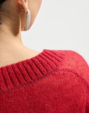 Virgin wool and mohair sweater Red Woman - Brunello Cucinelli