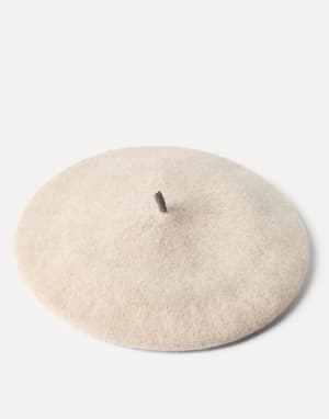 Berretto in lana Beige Chiaro Donna - Brunello Cucinelli