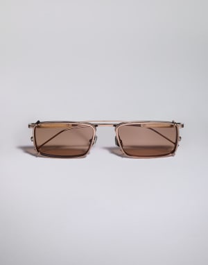 Titanium frame with clip-on Rose Gold Eyewear - Brunello Cucinelli