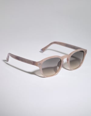 Round acetate sunglasses Cashmere Beige Eyewear - Brunello Cucinelli