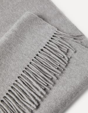 Double knit scarf Light Grey Woman - Brunello Cucinelli
