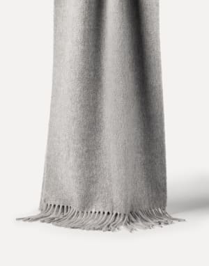 Double knit scarf Light Grey Woman - Brunello Cucinelli