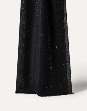 Bufanda de cachemir y seda Diamante Negro Mujer - Brunello Cucinelli