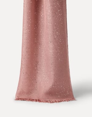 Schal aus Kaschmir und Diamant-Seide Rosa Damen - Brunello Cucinelli