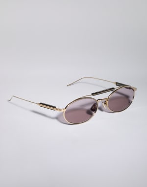 Titanium and horn sunglasses Gold Eyewear - Brunello Cucinelli