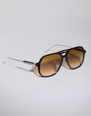 18k gold-plated sunglasses Black Eyewear - Brunello Cucinelli