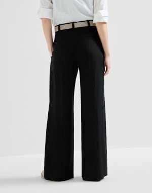 Sartorial Wide trousers Black Woman - Brunello Cucinelli