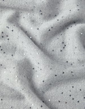 Cashmere and silk Diamond yarn scarf Fog Woman - Brunello Cucinelli