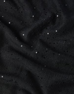 Cashmere and silk Diamond yarn scarf Black Woman - Brunello Cucinelli