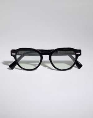 Round acetate frame Black Eyewear - Brunello Cucinelli