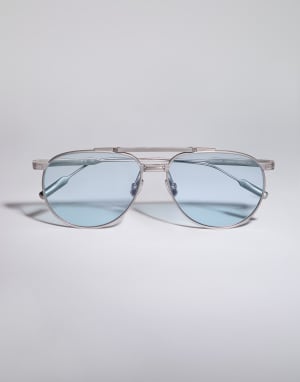 Sunglasses with photochromic lenses Satin Silver Eyewear - Brunello Cucinelli