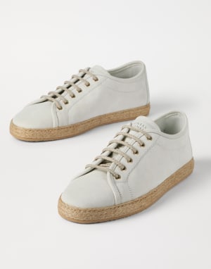 Reversed calfskin Derbies Panama Man - Brunello Cucinelli