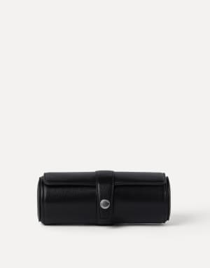 Portarrelojes de piel con grano Negro Hombre - Brunello Cucinelli