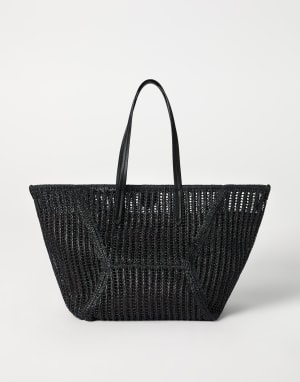 Techno raffia BC Duo bag Black Woman - Brunello Cucinelli