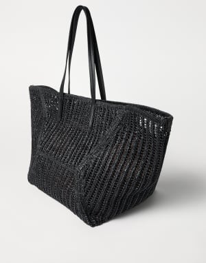 Techno raffia BC Duo bag Black Woman - Brunello Cucinelli
