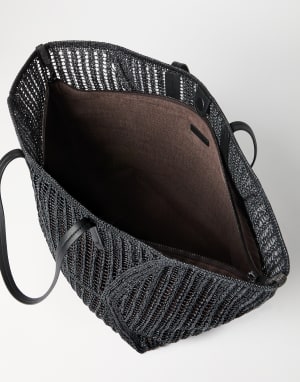 Techno raffia BC Duo bag Black Woman - Brunello Cucinelli