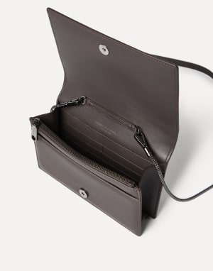 Calfskin wallet with monili Brown Woman - Brunello Cucinelli