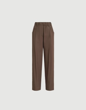 Five-pocket Track trousers Chocolate Woman - Brunello Cucinelli