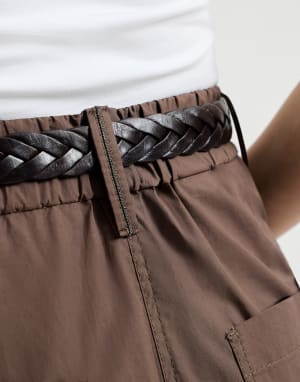 Five-pocket Track trousers Chocolate Woman - Brunello Cucinelli