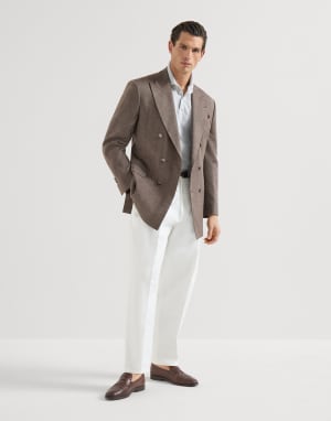 双珠地面料马球衫 浅灰 男款 - Brunello Cucinelli