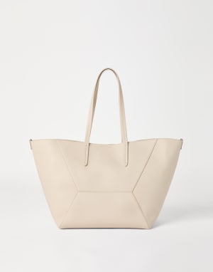 Calfskin BC Duo bag Ivory Woman - Brunello Cucinelli