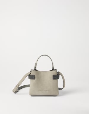 Sac épaule-main Essence petit modèle Vert Kaki Femme - Brunello Cucinelli
