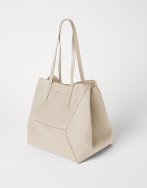 Calfskin small BC Duo bag Ivory Woman - Brunello Cucinelli