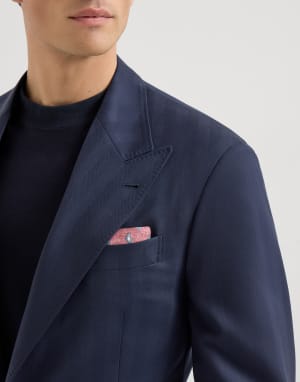 Veste à chevrons Bleu Marine Homme - Brunello Cucinelli