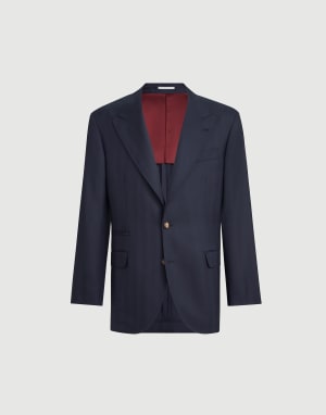 Veste à chevrons Bleu Marine Homme - Brunello Cucinelli