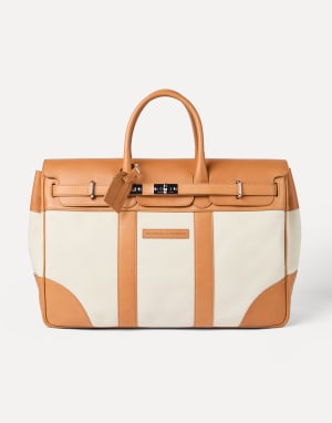 Tasche aus Kalbsleder und Rindsleder Elfenbein Herren - Brunello Cucinelli