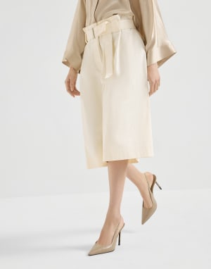 Paperbag Bermuda shorts White Woman - Brunello Cucinelli