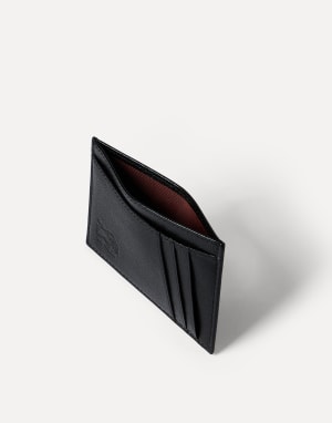 Tarjetero de piel con grano Negro Hombre - Brunello Cucinelli