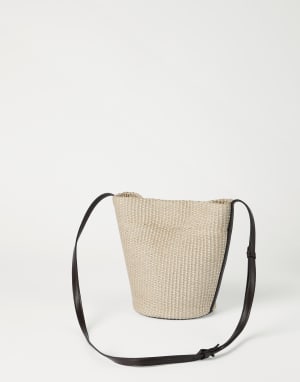 Sartorial small bucket bag Beige Woman - Brunello Cucinelli