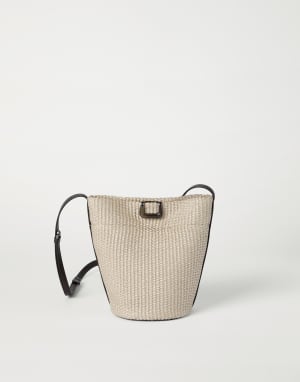 Sartorial small bucket bag Beige Woman - Brunello Cucinelli
