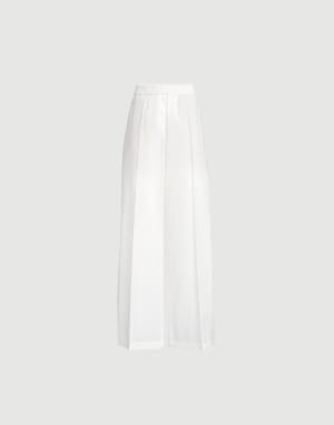 Pantalon Loose Track Blanc Femme - Brunello Cucinelli