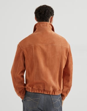 Suede jacket Apricot Man - Brunello Cucinelli