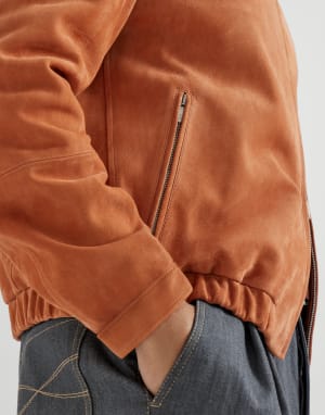 Suede jacket Apricot Man - Brunello Cucinelli