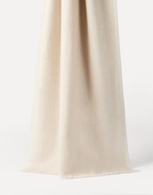 Schal aus Twill in Kaschmir Sand Herren - Brunello Cucinelli