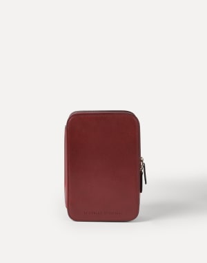 Brillenbox aus Kalbsleder Weinrot Herren - Brunello Cucinelli