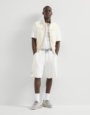 Cotton chiné knit runners Grey Man - Brunello Cucinelli