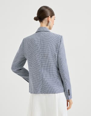 Chaqueta pata de gallo Azul Mujer - Brunello Cucinelli