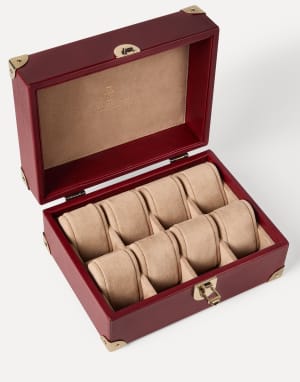 Portarrelojes de piel de becerro Vino Tinto Hombre - Brunello Cucinelli