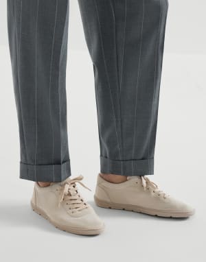 Sneakers aus Veloursleder Panama Herren - Brunello Cucinelli