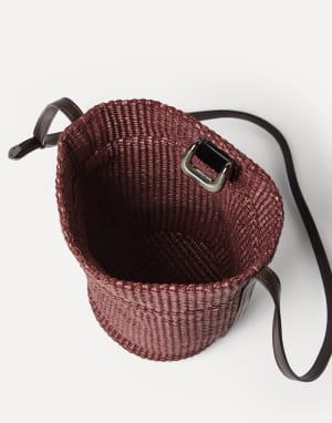 Petit sac Sartorial Bucket Bordeaux Femme - Brunello Cucinelli