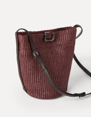 Petit sac Sartorial Bucket Bordeaux Femme - Brunello Cucinelli