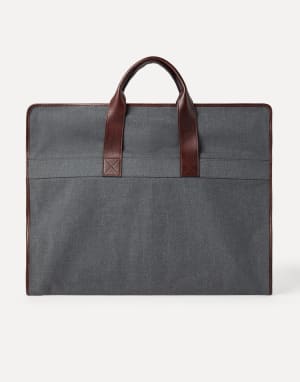 Kleidersack aus Kalbsleder Anthrazit Herren - Brunello Cucinelli