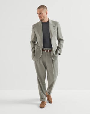 Suede Penny loafer Chestnut Man - Brunello Cucinelli