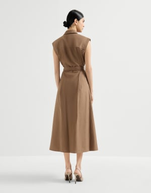 Robe longue sans manches Brunello Cucinelli en soie grise ref.466373 Robe longue sans manches Brunello Cucinelli en soie grise ref.466373