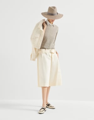 Sparkling linen sweater Beige Woman - Brunello Cucinelli